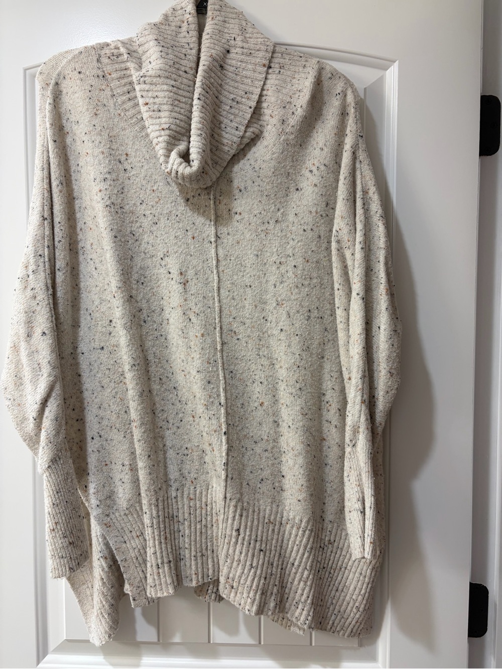 Jessica Simpson Cream Speckled Cowl Neck Sweater